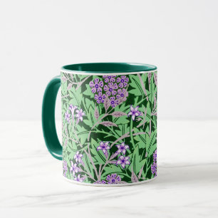 Mug Joli motif floral pourpre