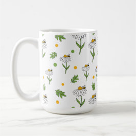 Mug Joli motif sans couture de pâquerette et d'abeille