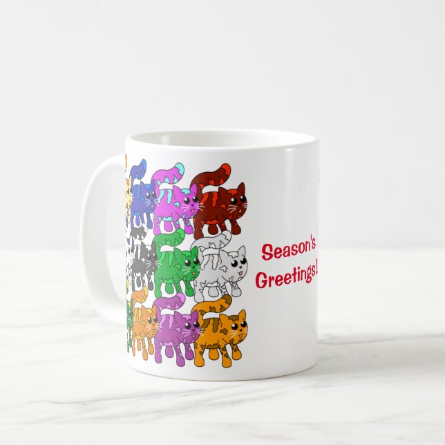 Mug Joli Noël Motif Kitten Crowd (Devant gauche)