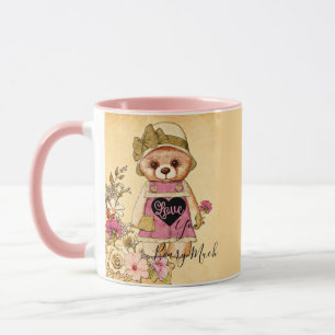 Mug Joli ours vintage de la valentine