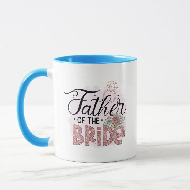 Mug joli père de la mariée art des mots (Gauche)
