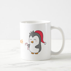 Mug Joli pingouin joyeux Noël canne à bonbons pour enf