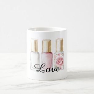 Mug Joli Rose Blush Rose Floral Clou Polonais