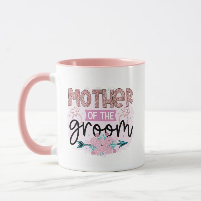 Mug joli texte artistique pour la mère du marié (Gauche)
