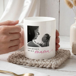 Mug Jolie 1er fête des mères, fille maman collage phot