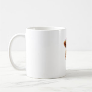 Mug Jolie Bébé Vache Highland Avec Couronne De Fleurs 