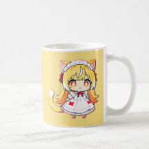 Jolie Blonde Chibi Neko - Robe Midi