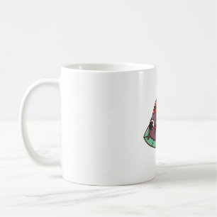 Mug Jolie coccinelle avec des points de coeur noirs