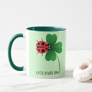 Mug Jolie coccinelle rouge sur Lucky leaf Enfants