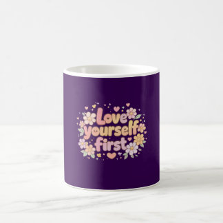 Mug Jolie conception de citation florale d'amour de so