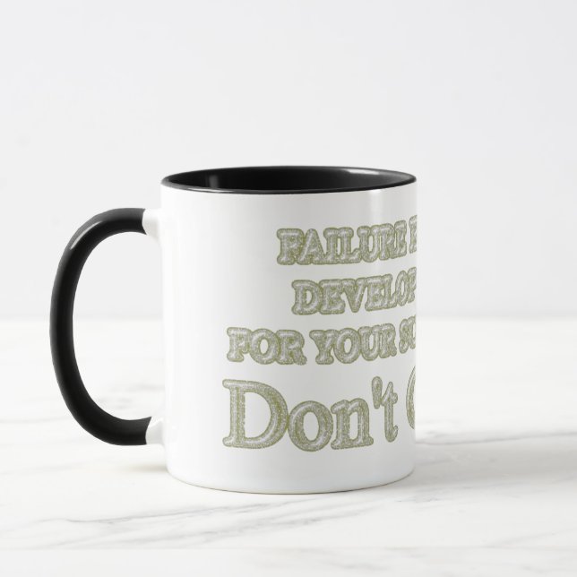Mug Jolie conception d'oeuvres "expérience d'échec" Ac (Gauche)