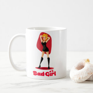 Mug Jolie fille en noir blanc