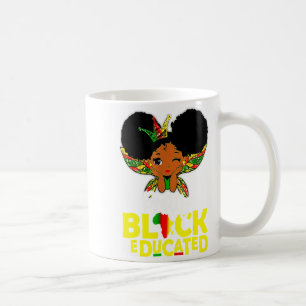 Mug Jolie fille noire éduquée Mois de l'histoire des N
