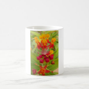 Mug Jolie florale colorée avec Milkweed Art Imprimer