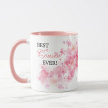 Jolie Florale Rose Aquarelle Meilleure Cousine Eve