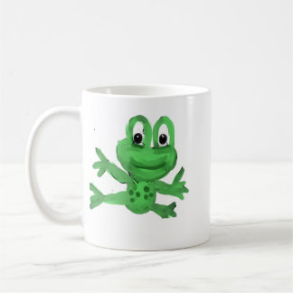 Mug Jolie grenouille verte dessinée à la main