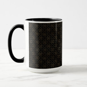 MUG JOLIE LIGNES NOIRES ET D'OR DE NOEUDS CELTIQUES