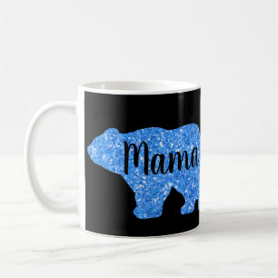Mug Jolie maman ours bleu scintillant design pour elle