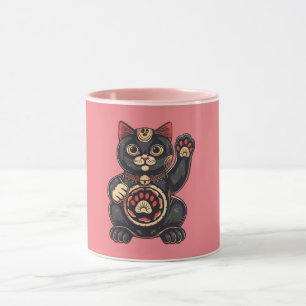 Mug jolie Maneki Neko imprimé chat japonais