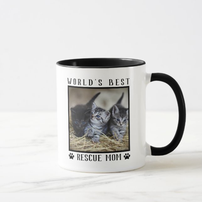 Mug Jolie Meilleure Maman de Sauvetage Empreintes de P (Droite)