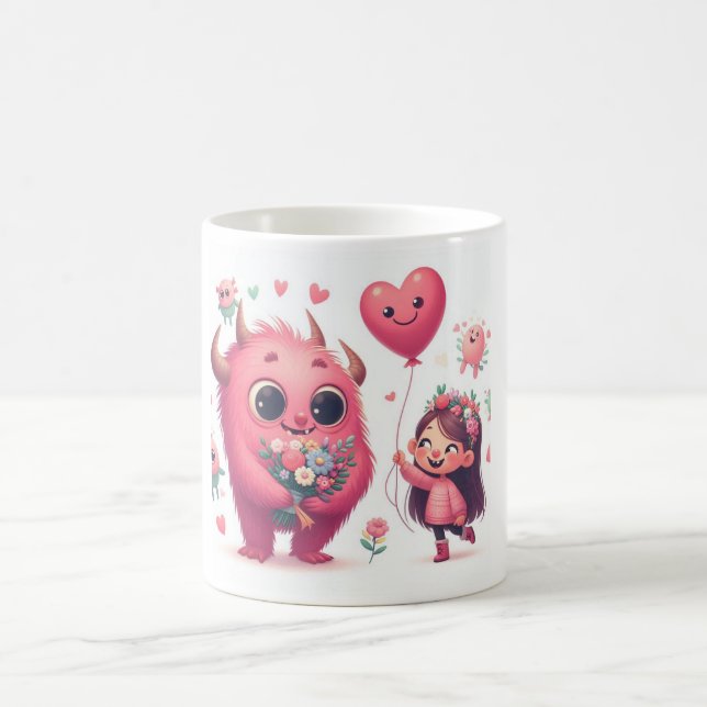 Mug Jolie Monstre Rose & La Fille (Centre)