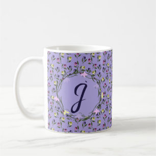 Mug Jolie Pansies rose pourpre et jaune