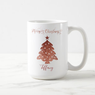 Mug Jolie Red Faux Foil Thème Arbre de Noël