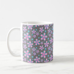Mug Jolie rose et gris floral