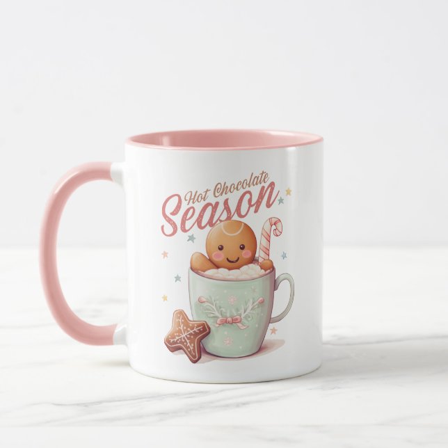 Mug Jolie saison de chocolat chaud doux Noël doux (Gauche)