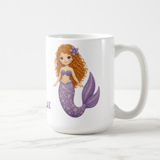 Mug Jolie Sirène Violette Personnalisable