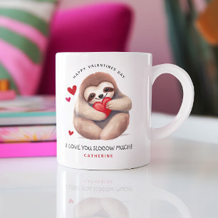 Mug Jolie Sloth Valentine's Day cadeau
