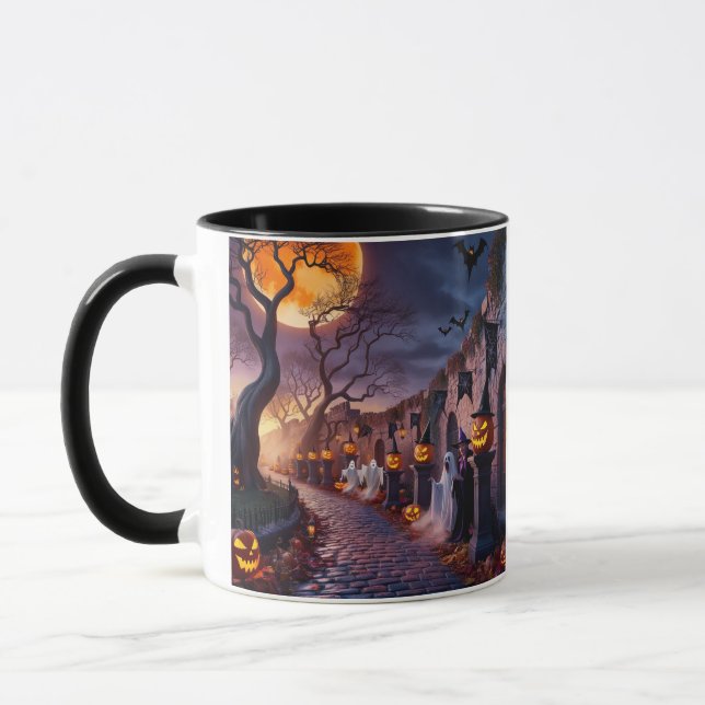 Mug Jolie Sorcière d'Halloween Whimsical, Nom Personna (Gauche)