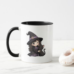 Mug Jolie sorcière et chat noir