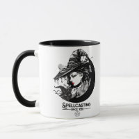 Jolie sorcière et chat noir Wiccan Wicca Espellcas