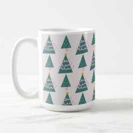 Mug Jolies arbres Doodles rose vert