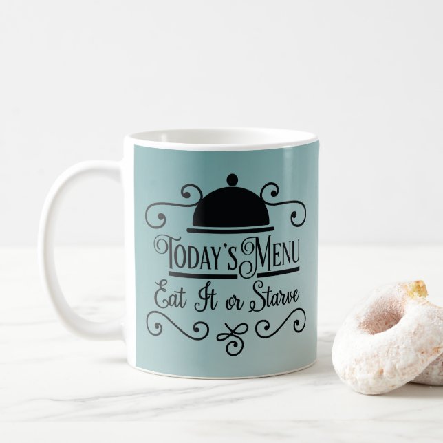 Mug Jolies citations de cuisine Blue Ombre (Avec donut)