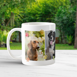Mug Jolies empreintes de pattes colorées arc-en-ciel p