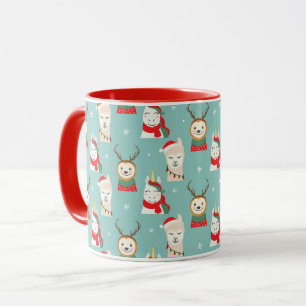 Mug Jolies Fentes De Noël Et Llamas