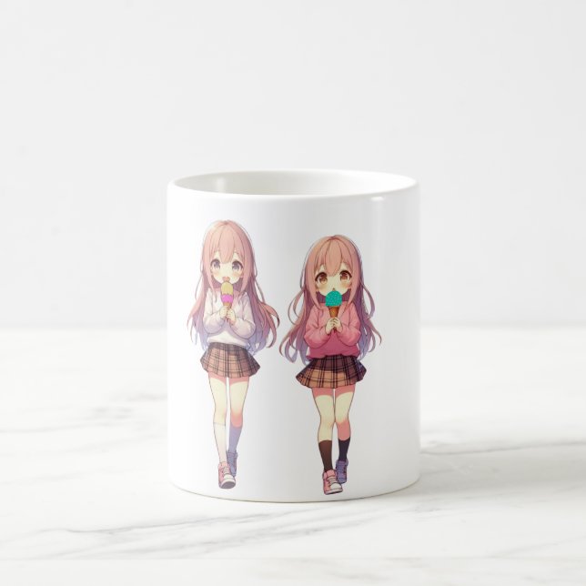 Mug Jolies filles de glace d'anime (Centre)