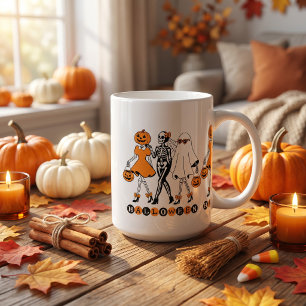 Mug Jolies Filles d'Halloween Squelette Fantôme Citrou