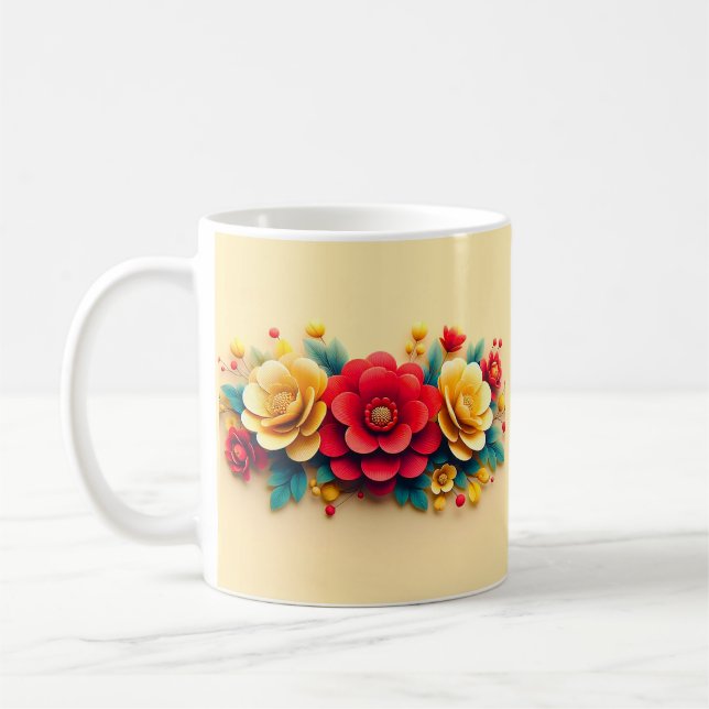 Mug Jolies fleurs 3d (Gauche)