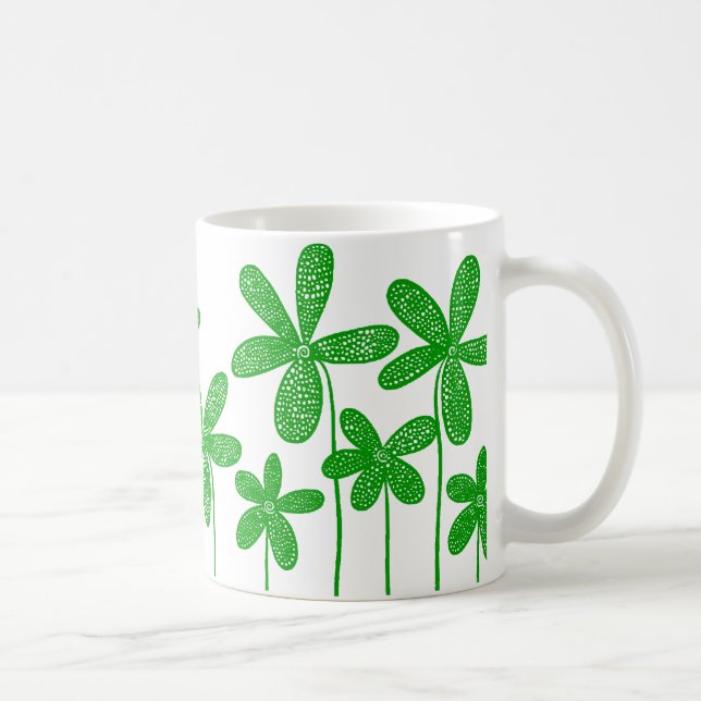 Mug Jolies fleurs - Vert (Droite)