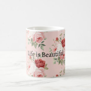Mug Jolies Roses Roses Fleurs Rose Blanc Rouge Floral