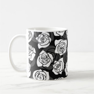 Mug Jolies roses Vintages en noir et blanc