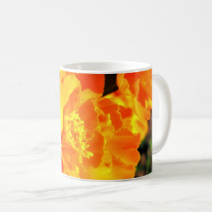 Mug Jolies Souci Orange Fleurs Ensoleillées Gaies