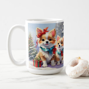 Mug Jolis corgis de Noël pour le plaisir des fêtes 