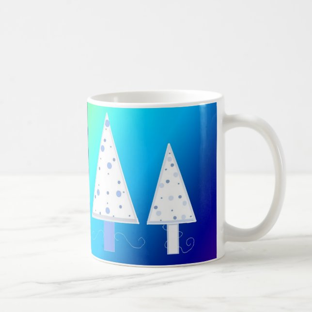 Mug Jolis sapins de Noël blancs (Droite)