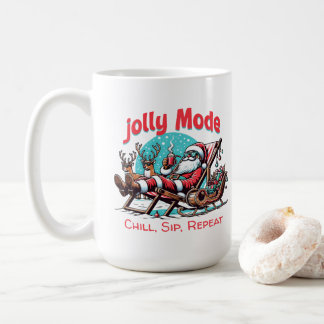 Mug Jolly Mode Santa Chill Sip Repeat  pour Collègue d