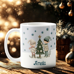 Mug Jote Kids Décoration Arbre de Noël Nom du dessin