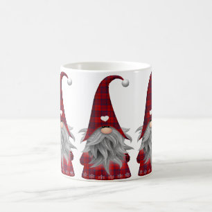 Mug Jote Rouge Buffalo Plaid Gnome de Noël